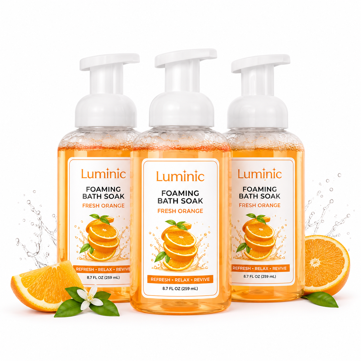 LumiNic Foaming Bath Soak – Citrus Blend - Image 3