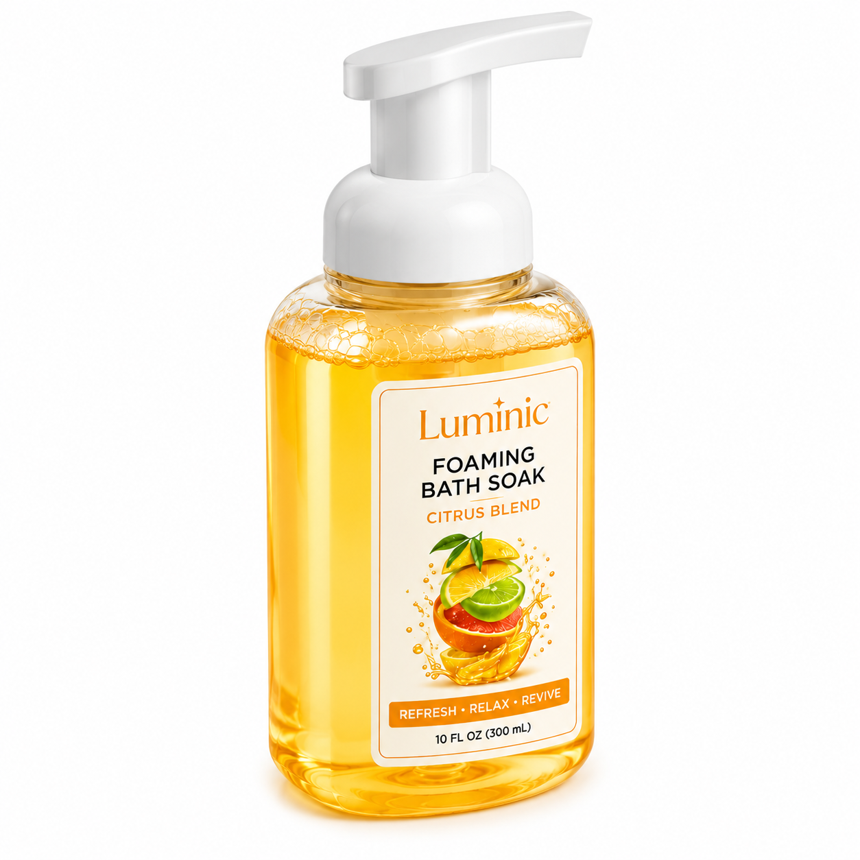 LumiNic Foaming Bath Soak – Citrus Blend - Image 4